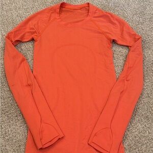 lululemon athletica Orange Long Sleeve Top